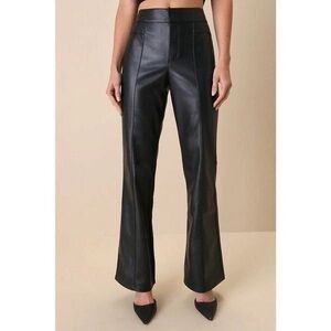Free People We The Free Uptown Vegan Leather Pants Black Size 10